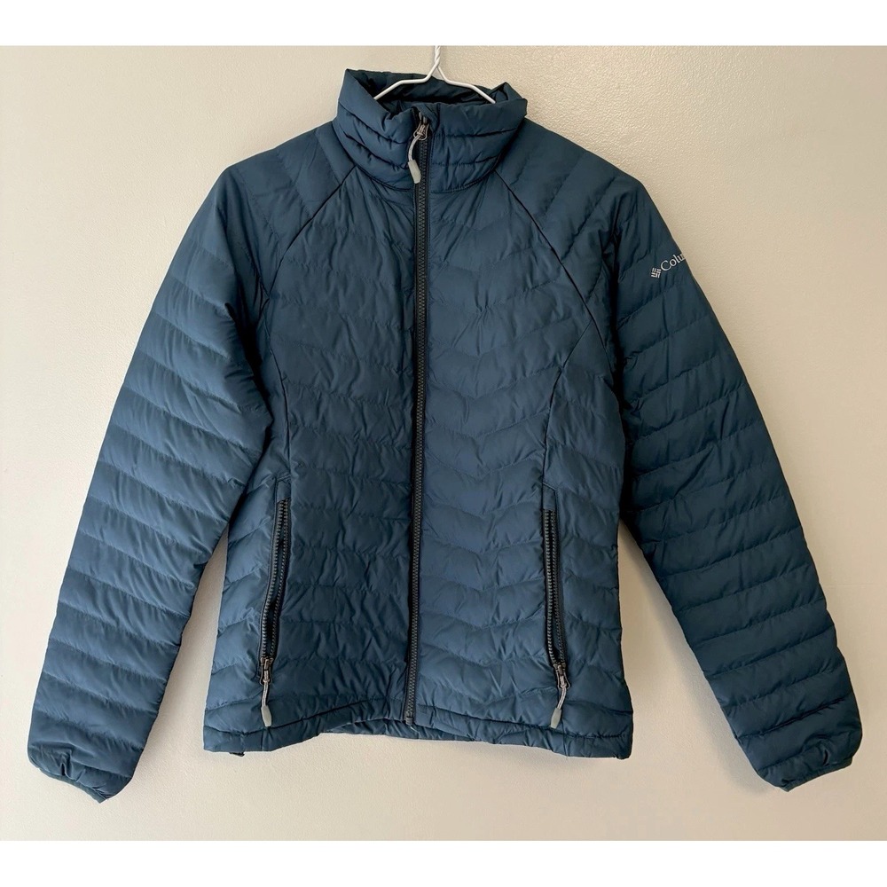 Columbia Jacket Womens XS Teal Thermal Coil Puffer Interchange Liner Zip Up Coat